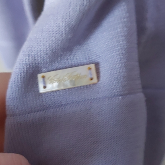 Brooks brothers lavender silk cotton cardigan with mother of pearl detail Small - Picture 2 of 8